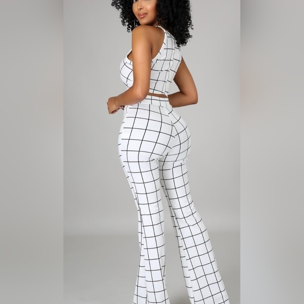Grid Print 2-Piece Set - Size Small - Picture 2 of 10